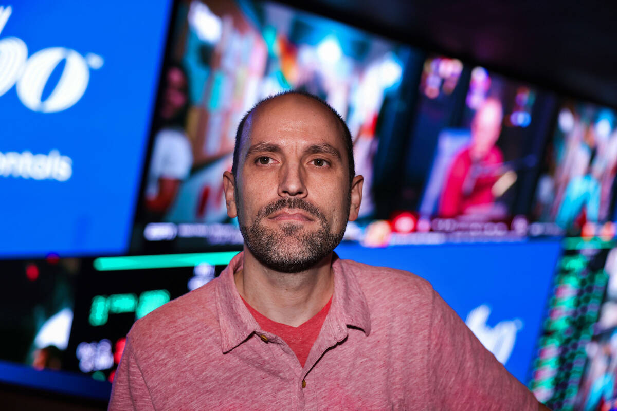 Circa Sports Sportsbook Director Chris Bennett Friday, Oct. 3, 2025 in Las Vegas. (Benjamin Hag ...