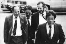 Reputed Las Vegas crime figure Anthony "The Ant" Spilotro, second from left, and his brother Mi ...
