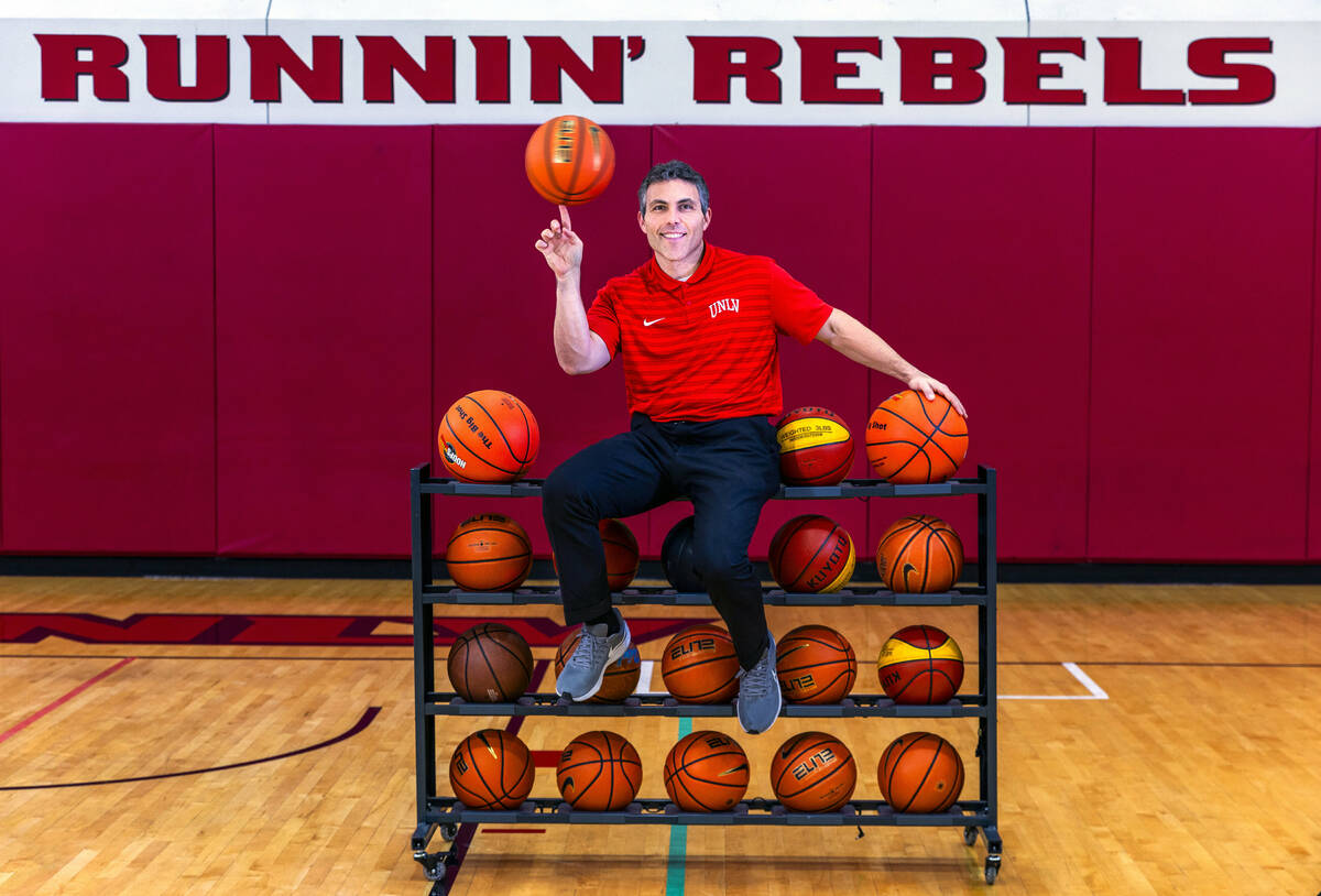 UNLV coach Josh Pastner in the Mendenhall Center on Thursday, Oct. 23, 2025, in Las Vegas. (L.E ...