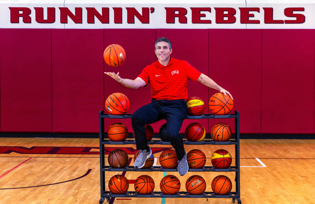 UNLV coach Josh Pastner in the Mendenhall Center on Thursday, Oct. 23, 2025, in Las Vegas. (L.E ...