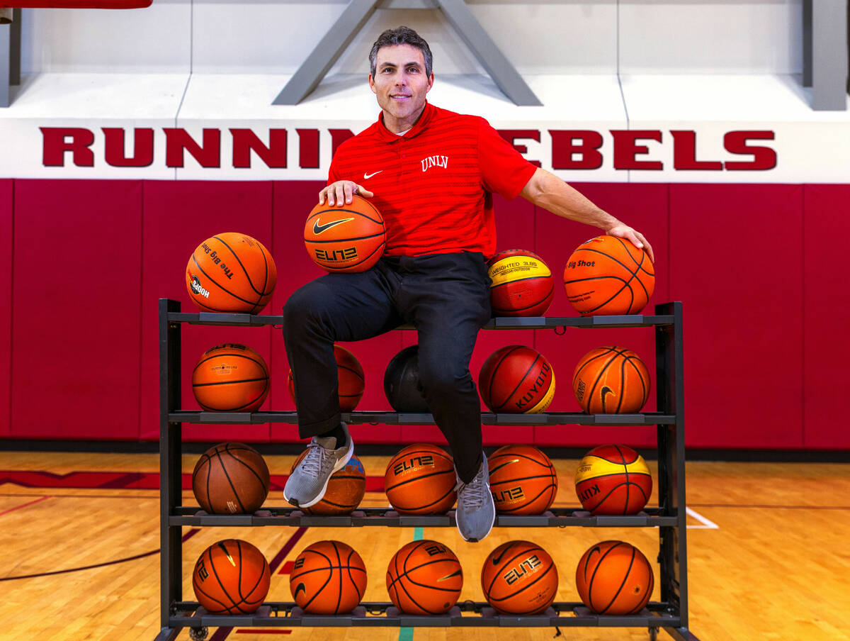 UNLV coach Josh Pastner in the Mendenhall Center on Thursday, Oct. 23, 2025, in Las Vegas. (L.E ...