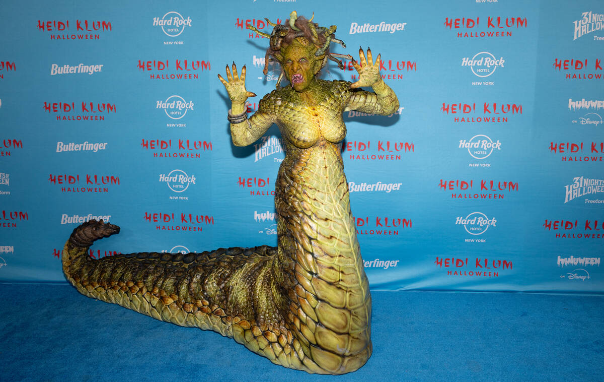 Heidi Klum attends Heidi Klum's 24th annual Halloween party at Hard Rock Hotel New York on ...