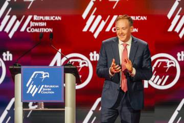 Administrator of the Environmental Protection Agency Lee Zeldin speaks during day two of the Re ...
