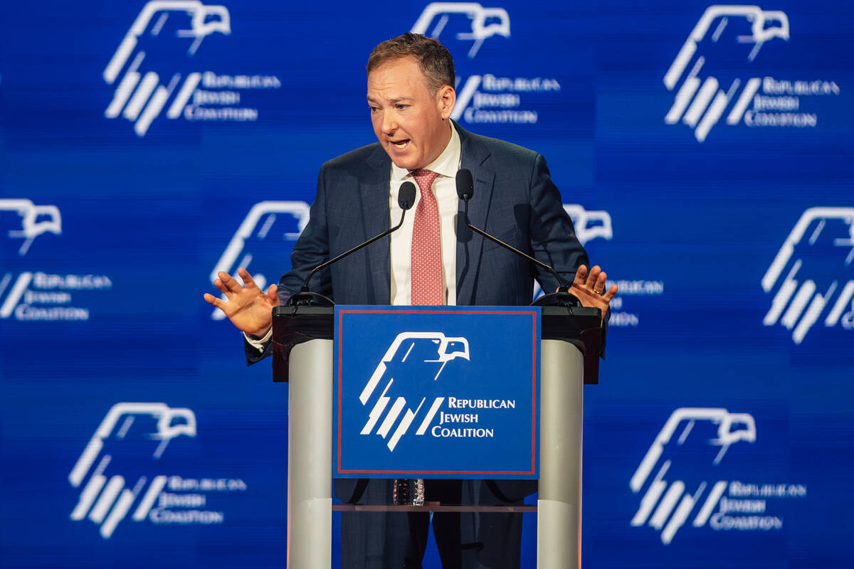 Administrator of the Environmental Protection Agency Lee Zeldin speaks during day two of the Re ...