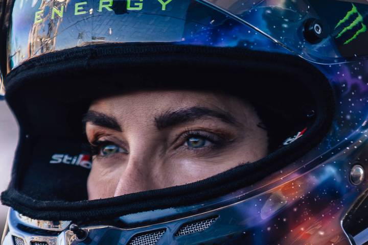 Brittany Force eyes the drag racing strip during the final day of NHRA Nevada Nationals at The ...