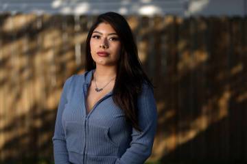 Dayanne Figueroa, a U.S. citizen, stands in her mother’s backyard in Northlake, Illinois ...
