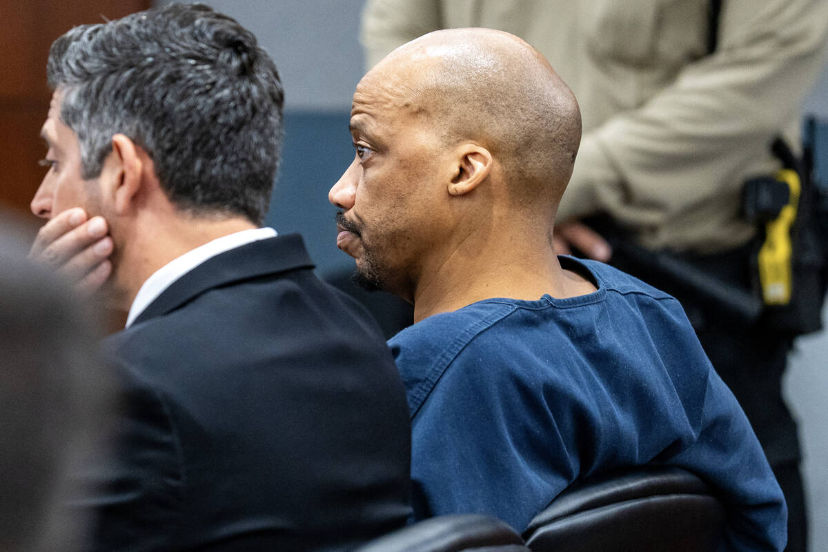 Clarence Wilson appears in court for his sentencing in a 2017 double homicide case in Las Vegas ...