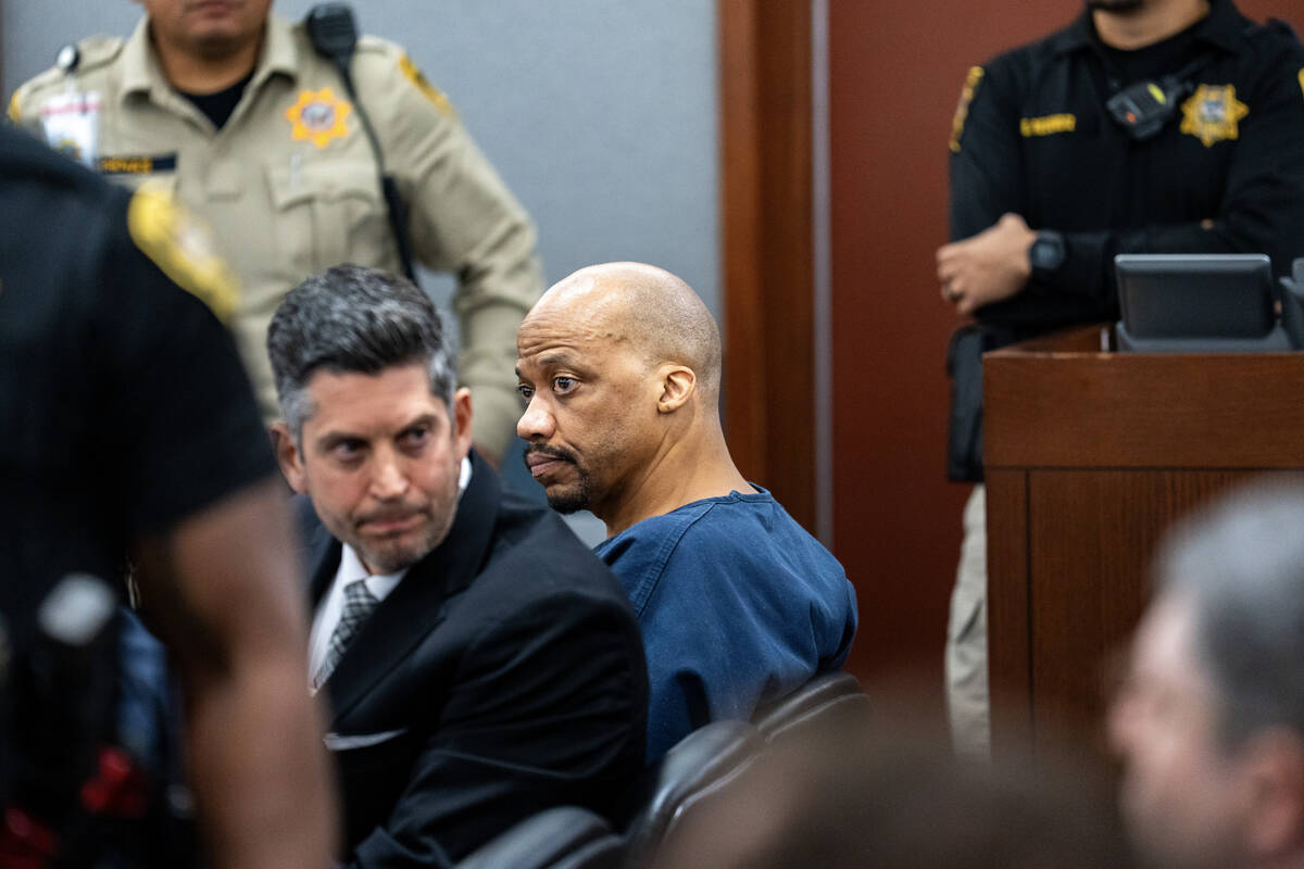 Clarence Wilson appears in court for his sentencing in a 2017 double homicide case in Las Vegas ...