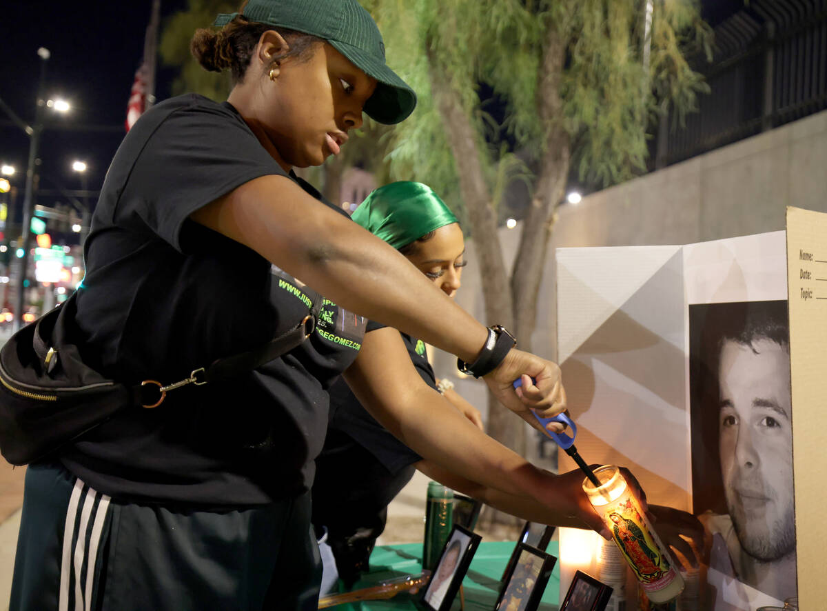 Desiree Smith, founder of More Than A Hashtag, right, and Tori, who declined to give her last n ...