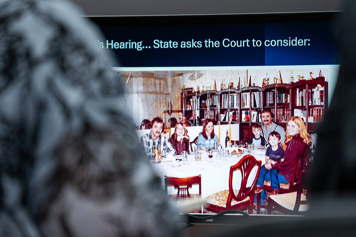 The state shows the court an image of a family dinner the night before Samuel Howard robbed and ...