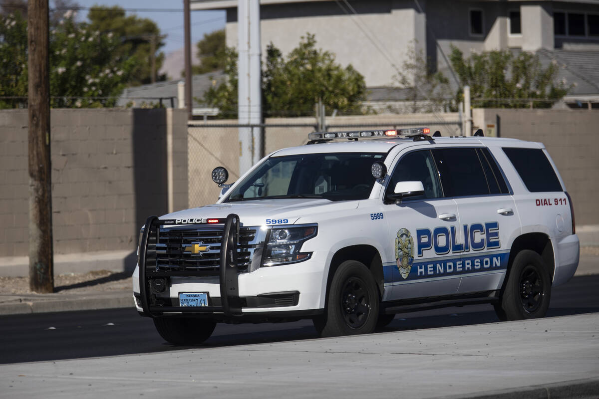 A Henderson police vehicle (Las Vegas Review-Journal/File)