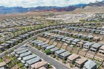 An aerial photo shows homes in Summerlin near Paseos Park in 2023. (Las Vegas Review-Journal fi ...