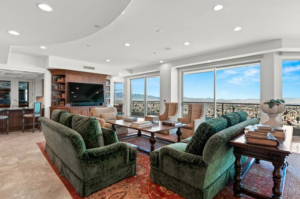 The 16th floor penthouse in One Queensridge Place closed on Thursday for $9.7 million. Here it ...