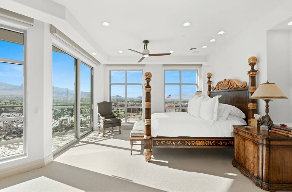 The 16th floor penthouse in One Queensridge Place closed on Thursday for $9.7 million. Here it ...