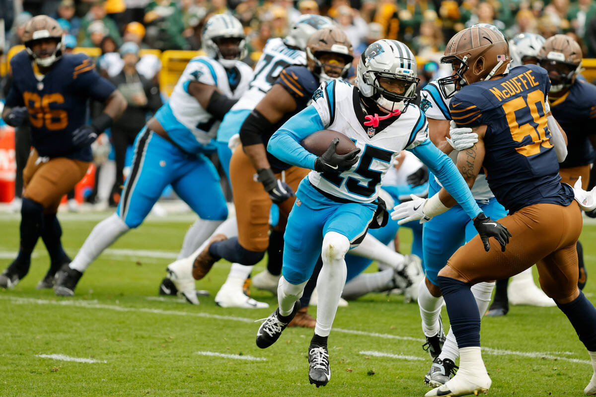 Carolina Panthers wide receiver Jimmy Horn Jr. (15) during an NFL football game Sunday, Nov. 2, ...
