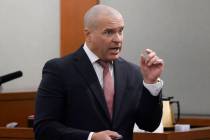 Chief Deputy District Attorney John Giordani delivers his opening statement during the first da ...