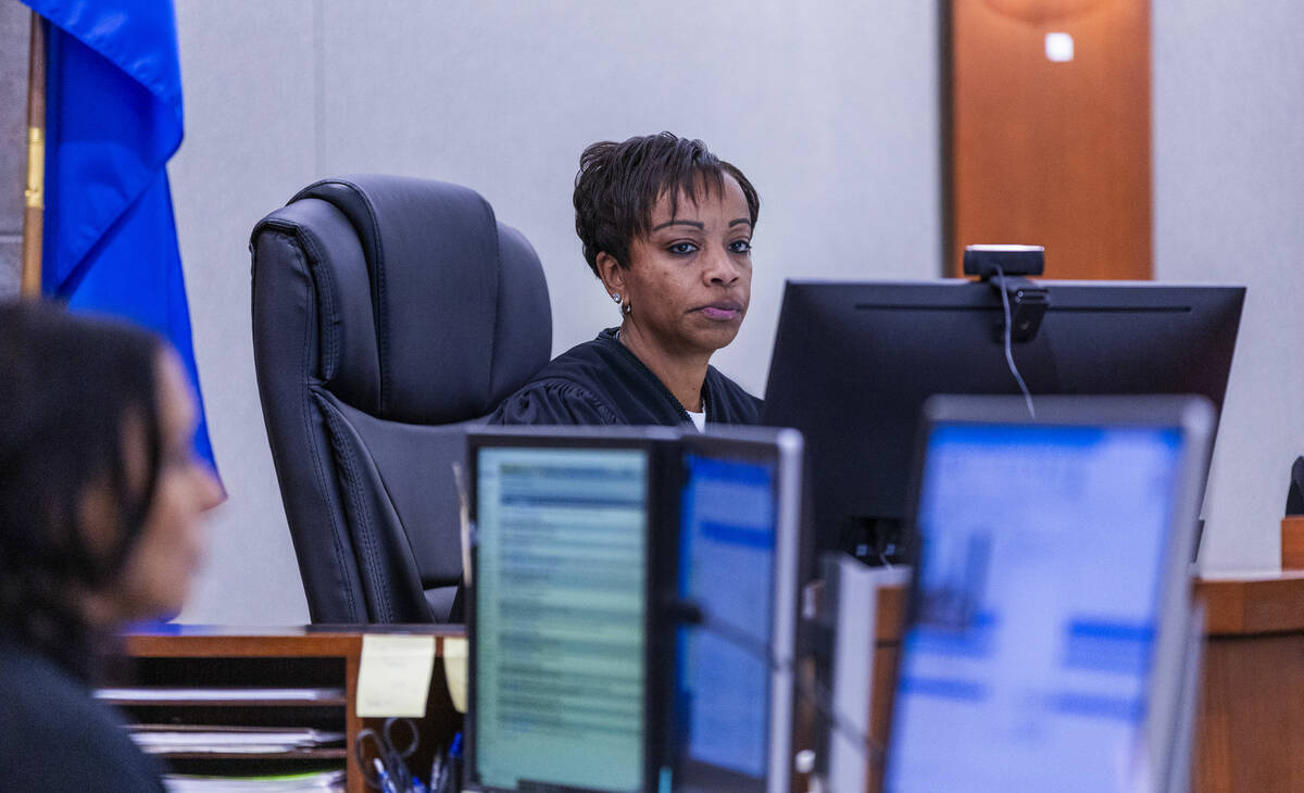 Judge Tierra Jones presides during the Devyn Michaels murder trial at the Regional Justice Cent ...