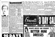 A microfilm image of page 4 of the March 14, 1968 edition of the Las Vegas Review-Journal shows ...