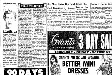 A microfilm image of page 4 of the March 14, 1968 edition of the Las Vegas Review-Journal shows ...