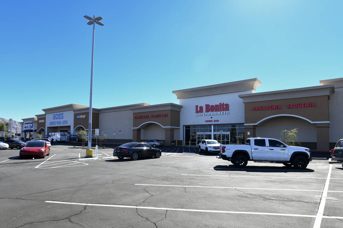 A retail center is seen at 5001 East Bonanza Road Tuesday, October 28, 2025, in Las Vegas. (Sam ...