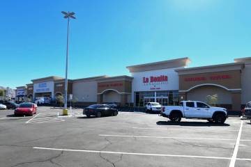 A retail center is seen at 5001 East Bonanza Road Tuesday, October 28, 2025, in Las Vegas. (Sam ...