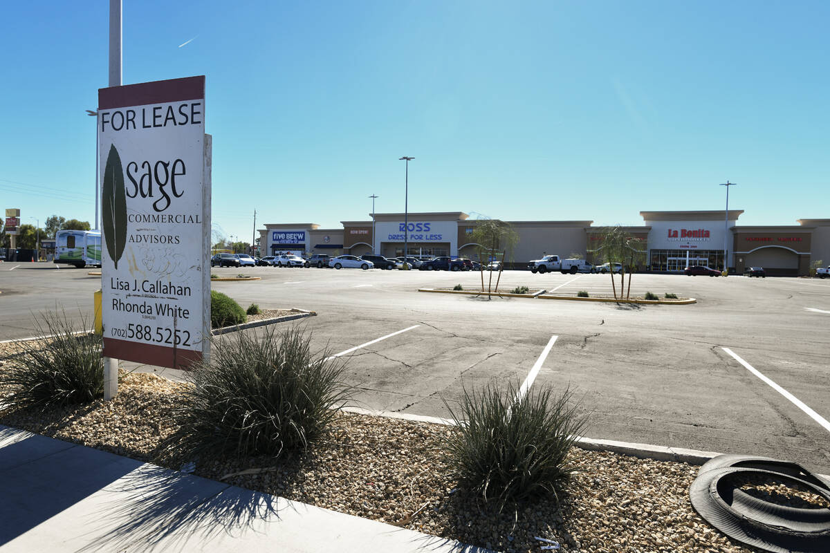 A retail center is seen at 5001 East Bonanza Road Tuesday, October 28, 2025, in Las Vegas. (Sam ...