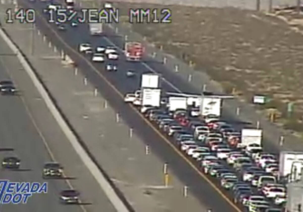 According to the RTC the plane is blocking lanes on northbound I-15 past milemarker 13. (NDOT)