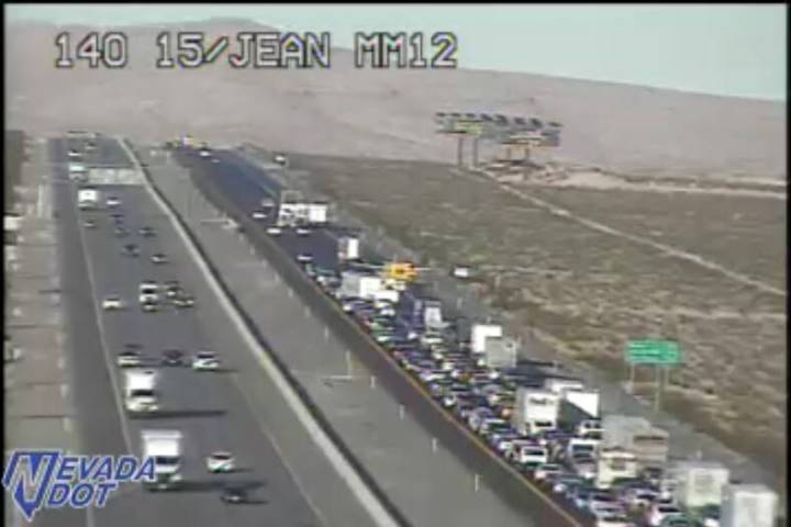 According to the RTC the plane is blocking lanes on northbound I-15 past milemarker 13. (NDOT)