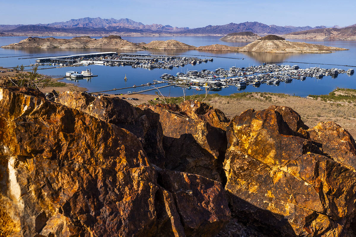 The Las Vegas Boat Harbor and Lake Mead Marina within the Lake Mead National Recreation Area on ...