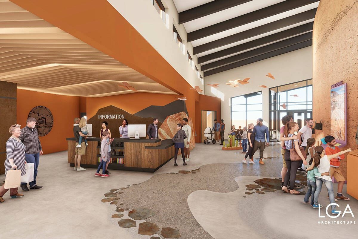A rendering of the new Valley of Fire State Park Visitor Center. (LGA Architecture and Nevada D ...