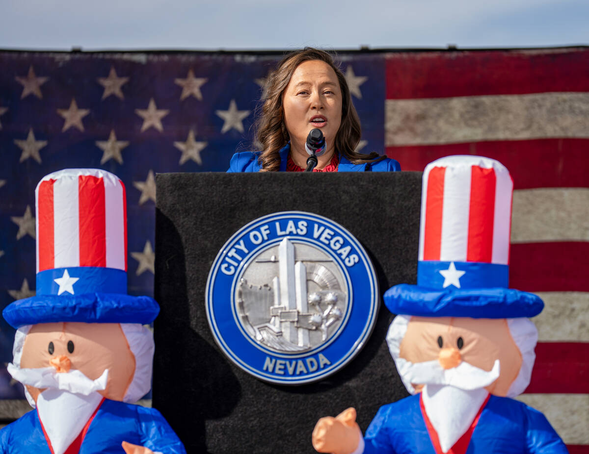 Councilwoman Francis Allen-Palenske speaks during a press conference by the Mayor’s Fund for ...
