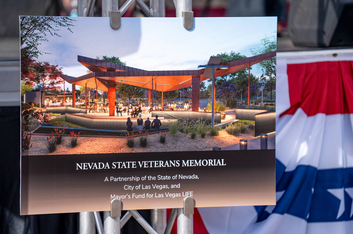 A rendering of the Nevada State Veterans Memorial at the Thunderbird Family Sports Complex in L ...