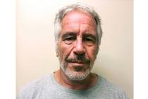 This photo provided by the New York State Sex Offender Registry shows Jeffrey Epstein, March 28 ...
