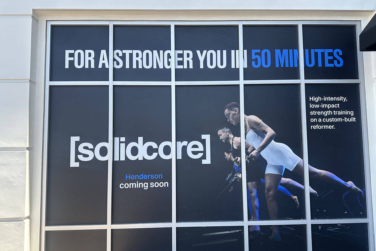 The new Solidcore studio located at The District at Green Valley Ranch. It will replace the pre ...