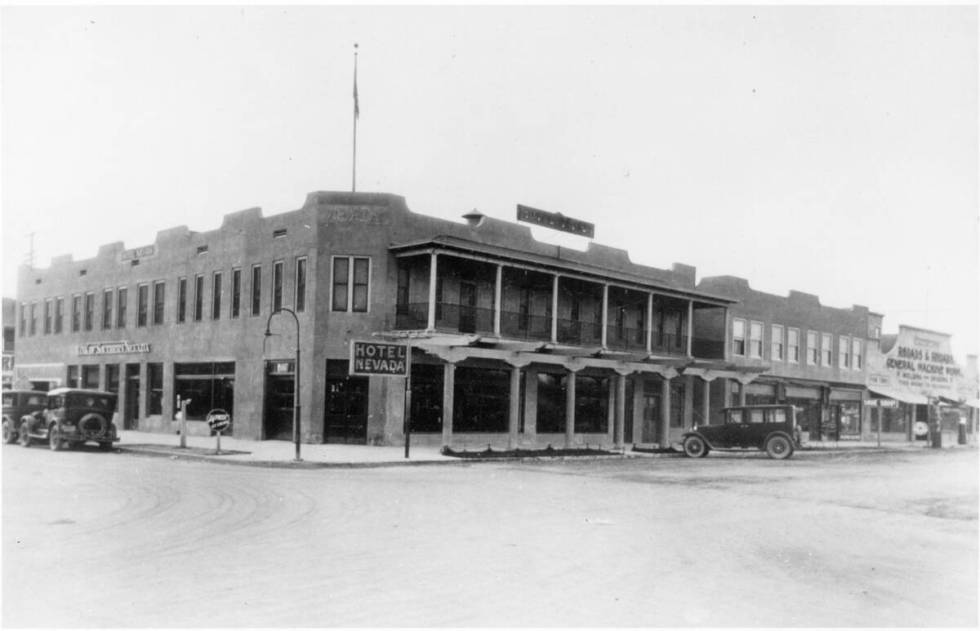 The Hotel Nevada is seen in the early 1920s in Las Vegas. (Courtesy: Golden Gate Hotel & Casino)