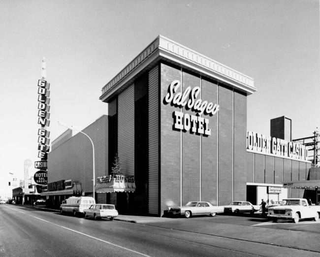 The Sal Sagev hotel and Golden Gate Casino in 1965 in Las Vegas. (Courtesy: Golden Gate Hotel & ...