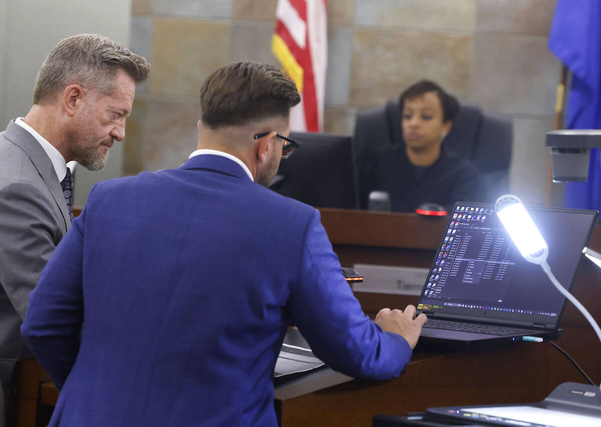 Attorneys Robert Draskovich, left, and Michael Horvath, both representing Devyn Michaels, who i ...