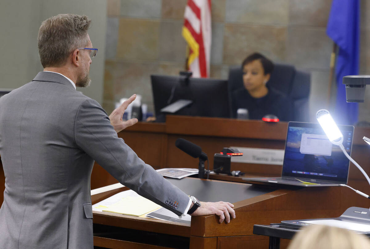 Attorney Robert Draskovich, representing Devyn Michaels, who is accused of killing her on-and-o ...