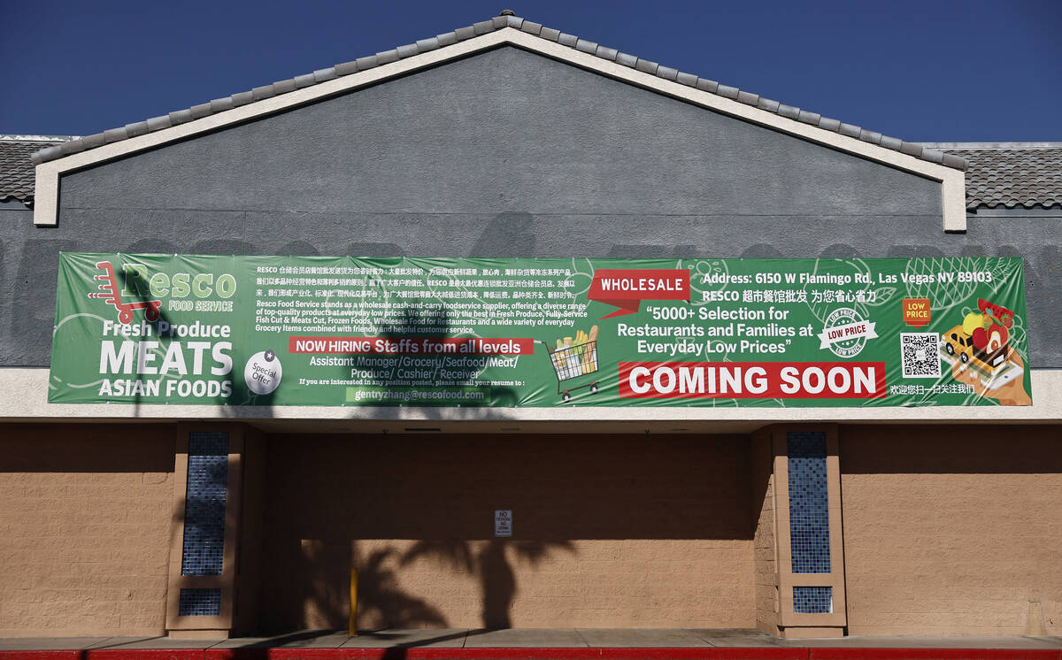 The site of the future Resco Food Service at 6150 W. Flamingo Road Thursday, Nov. 13, 2025 in L ...