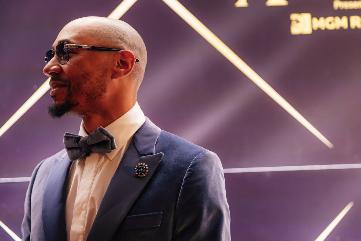 Mookie Betts walks the MLB Awards red carpet at The Cosmopolitan Thursday, Nov. 13, 2025, in La ...