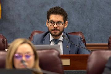 Assemblyman Howard Watts, D-Las Vegas, is shown during the 82nd Session of the Nevada Legislatu ...
