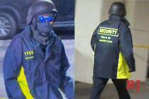 Las Vegas police are searching for a suspect in a robbery of a Summerlin casino. (LVMPD)