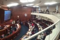 The Nevada Senate convenes on day three of the Legislature's special session, Saturday, No ...