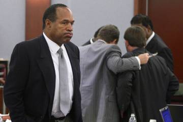 O.J. Simpson at the Clark County Regional Justice Center on Oct. 1, 2008, in Las Vegas, Nevada. ...
