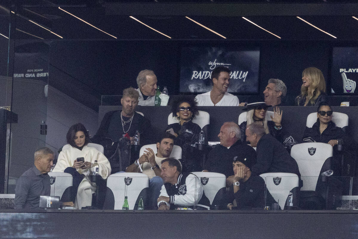 In the back row of the owner’s suite during an NFL game between the Raiders and the Dallas Co ...