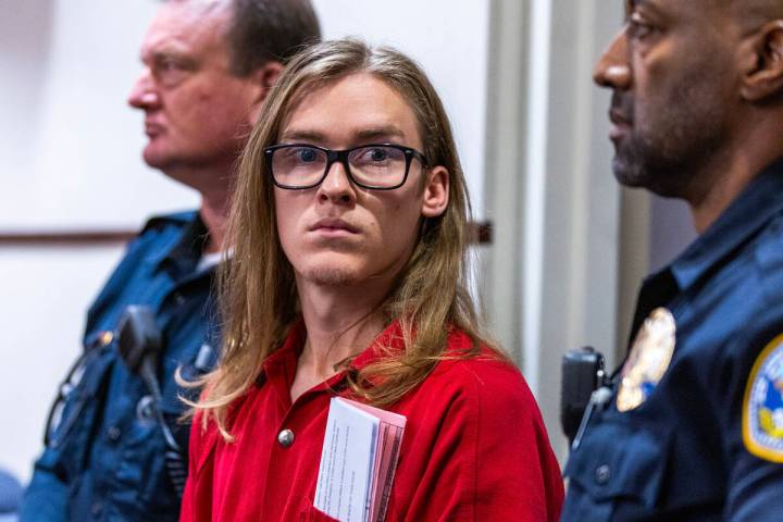 Tyler Johns, the suspect in the 215 killing of 11-year-old Brandon Dominguez-Chavarria, looks t ...