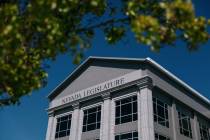 The Nevada Legislature building on Wednesday, April 23, 2025 in Carson City. (Liv Paggiarino/La ...