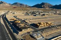 An aerial photo shows home construction is underway just west of the Far Hills Avenue and Sky V ...