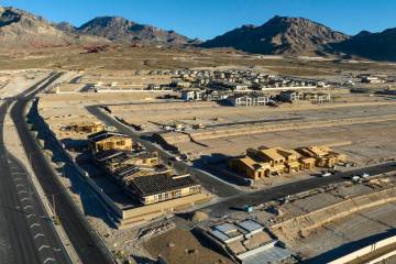 An aerial photo shows home construction is underway just west of the Far Hills Avenue and Sky V ...