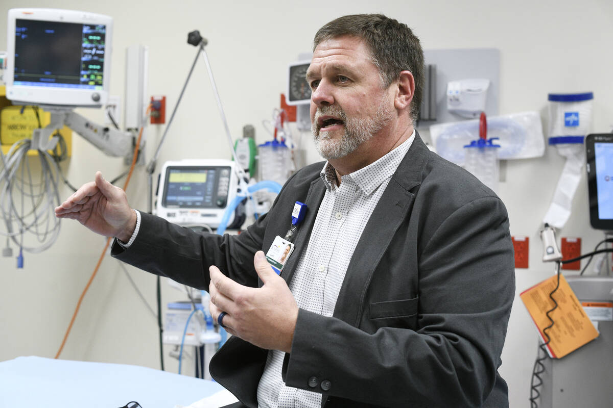 John Pope, vice president of trauma services for Sunrise Hospital and Medical Center, talks abo ...